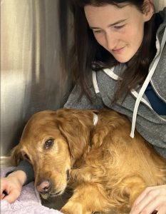 BBVSH veterinary tech monitoring a patient after surgery